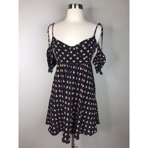 Blue Life Women’s Black Floral Cold Shoulder Dress